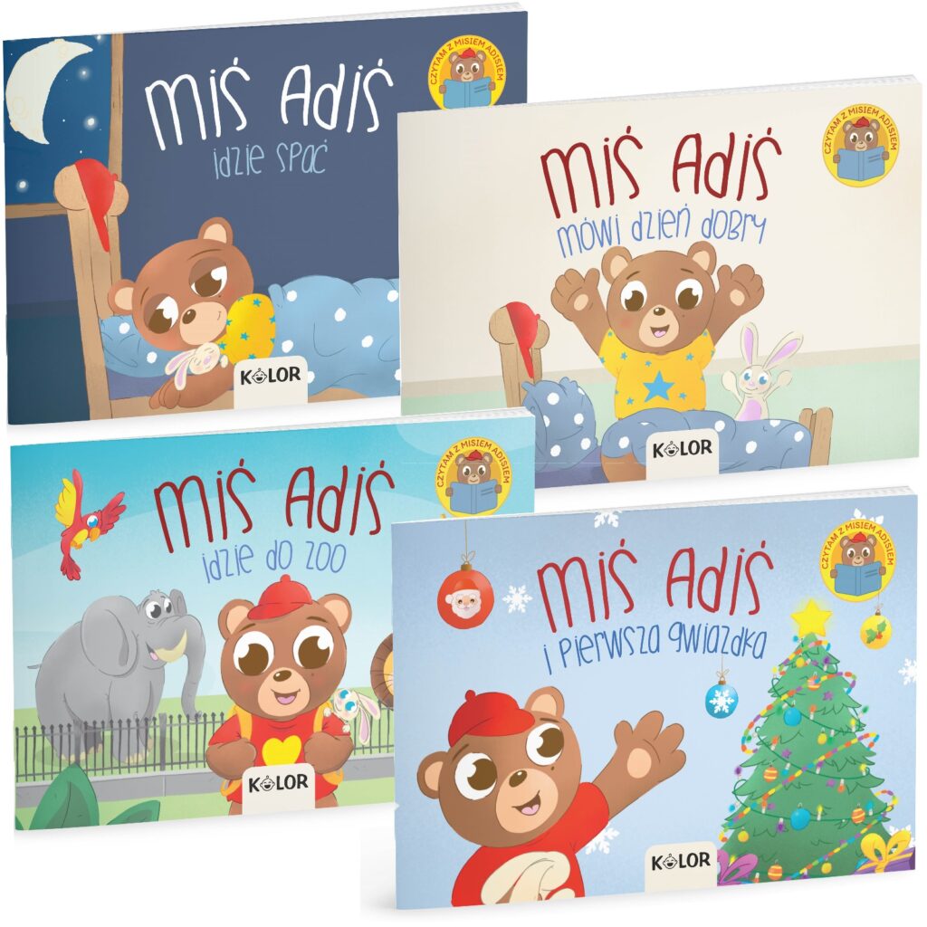 Zestaw XXL - pakiet 4 książeczek Miś Adiś